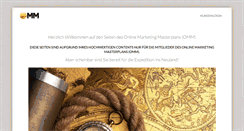 Desktop Screenshot of online-marketing-masterplan.de